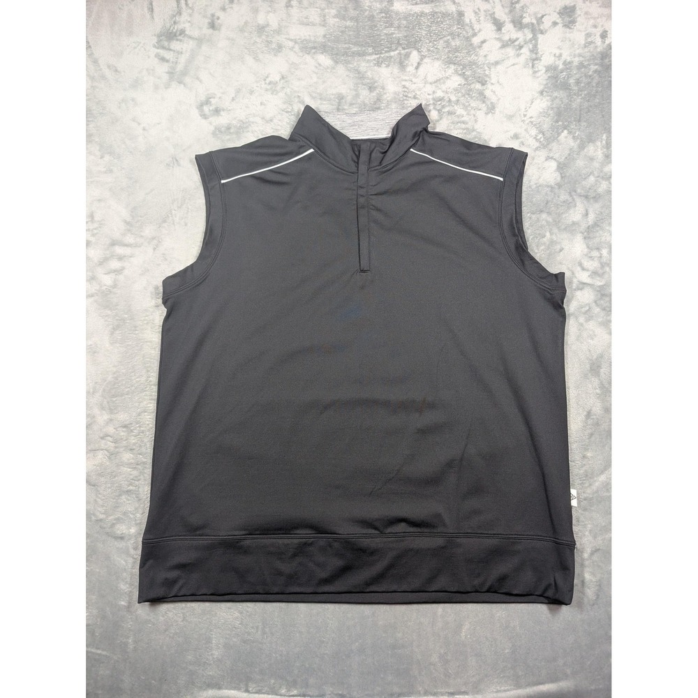 Maelreg Vest Mens 2XL Black Performance 1/4 Zip Sleeveless Lightweight Athletic
